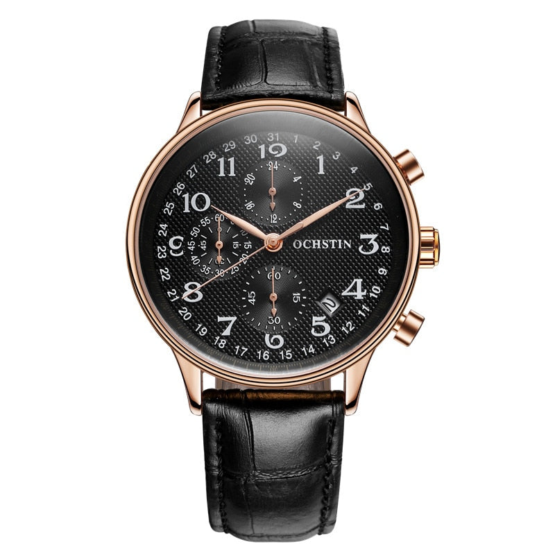 Mens Business Top Brand Luxury Waterproof Chronograph Watch
