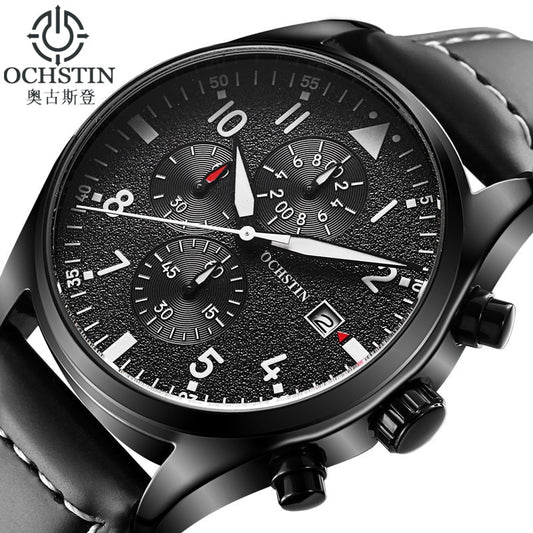 Mens Business Top Brand Luxury Waterproof Chronograph Watch